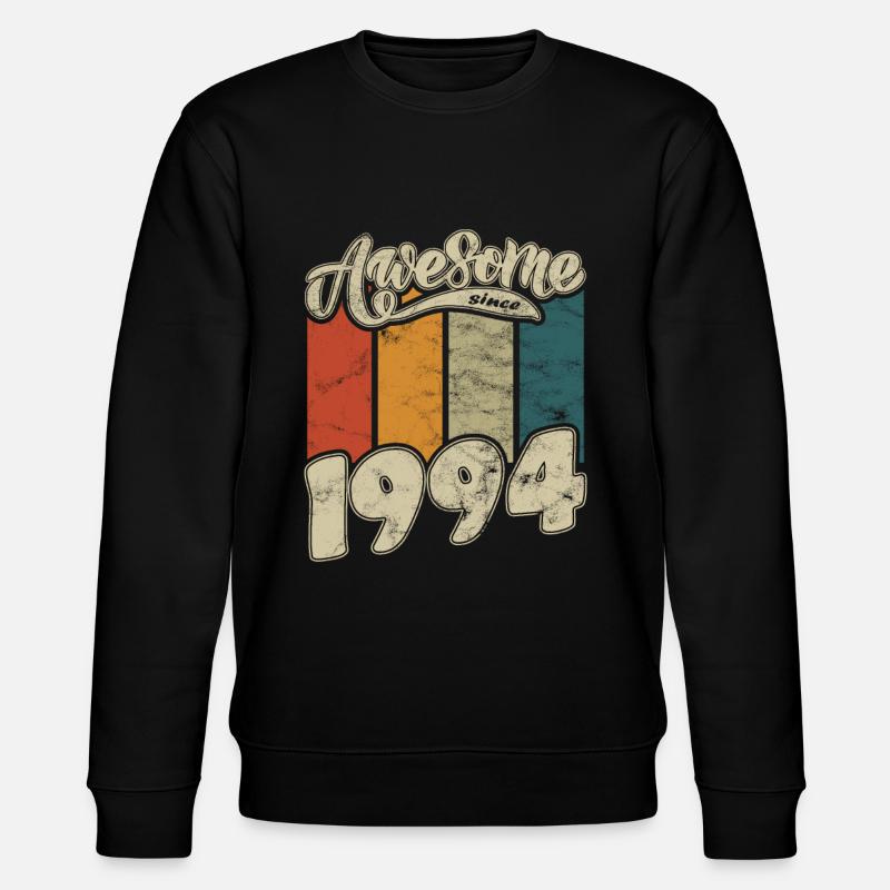 1994 Birthday Awesome since Retro - Stanley/Stella CHANGER Unisex Organic Sweatshirt - black