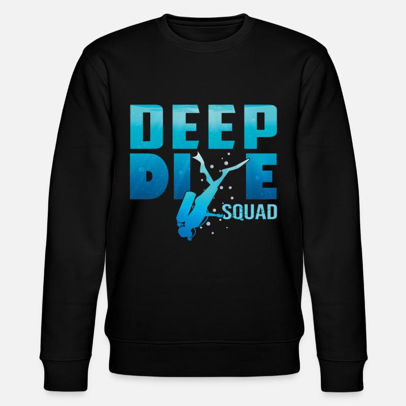 Tief Tauchen Freedive DeepDive - Stanley/Stella Unisex Bio-Sweatshirt CHANGER  - Schwarz
