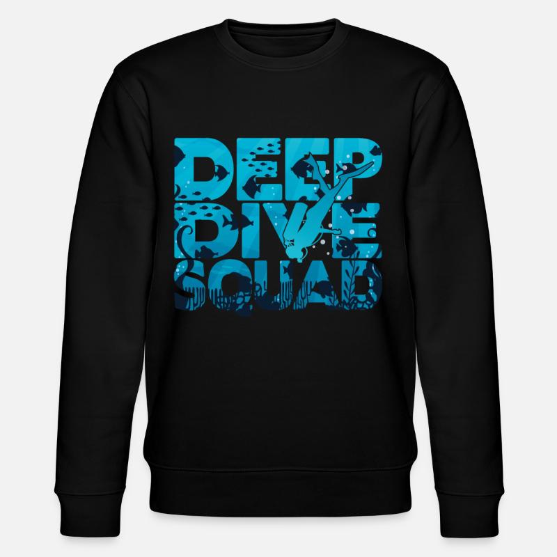 Deep Diving Freedive DeepDive - Stanley/Stella CHANGER Unisex Organic Sweatshirt - black