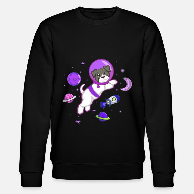 Welpe Hundehalter Astronaut - Stanley/Stella Unisex Bio-Sweatshirt CHANGER  - Schwarz
