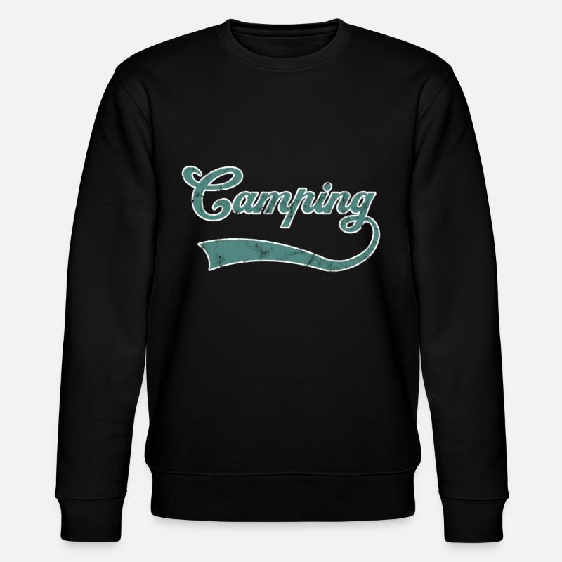 Camping lettering - Stanley/Stella CHANGER Unisex Organic Sweatshirt - black