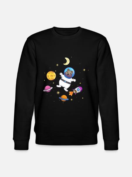 Astronaut Quokka lover Wildlife - Stanley/Stella CHANGER Unisex Organic Sweatshirt - black