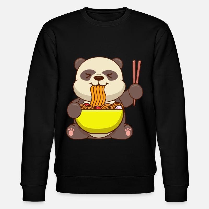 Panda Ramen Japanisches Essen - Stanley/Stella Unisex Bio-Sweatshirt CHANGER  - Schwarz