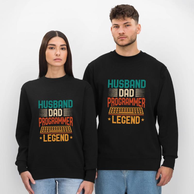 Husband Dad Programmer Legend Coder Programmierer Stanley/Stella Unisex Bio-Sweatshirt CHANGER 