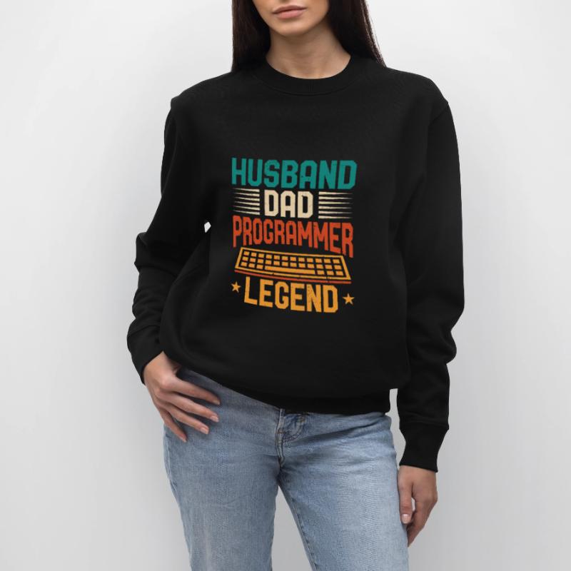 Husband Dad Programmer Legend Coder Programmierer Stanley/Stella Unisex Bio-Sweatshirt CHANGER 