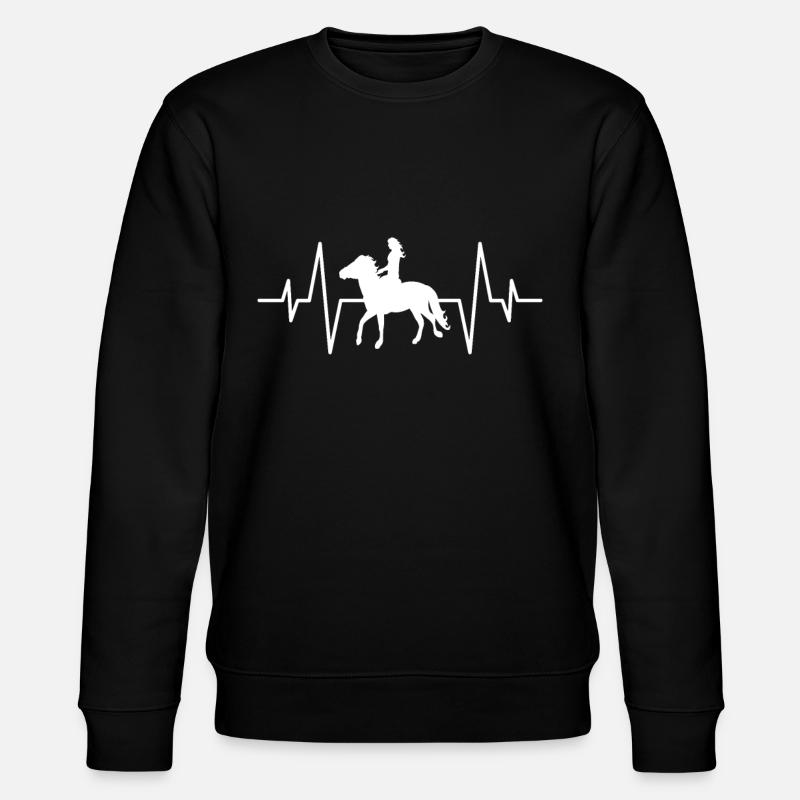 Chevaux Riding Heartbeat - Sweat bio CHANGER Stanley/Stella Unisexe - noir