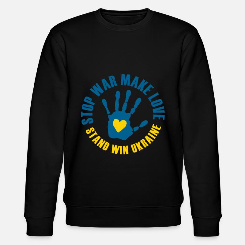Stand Win Ukraine - Stanley/Stella Unisex Bio-Sweatshirt CHANGER  - Schwarz