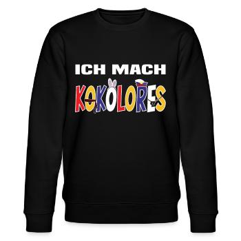 Karneval Ich mach Kokolores - Stanley/Stella Unisex Bio-Sweatshirt CHANGER  - Schwarz - Vorne - Nik (191cm) & Marisol (170cm)