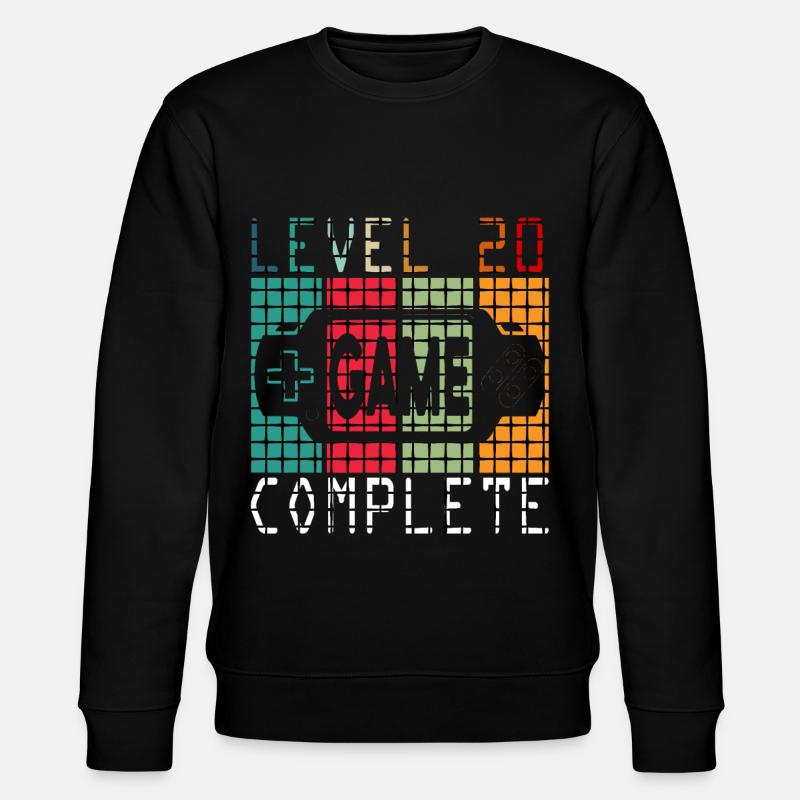 Level 20 Complete Birthday - Stanley/Stella CHANGER Unisex Organic Sweatshirt - black