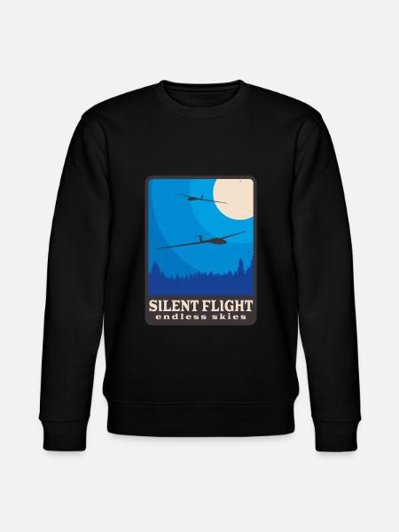 Segelflieger Segelflug Retro Segelflugzeug Pilot - Stanley/Stella Unisex Bio-Sweatshirt CHANGER  - Schwarz