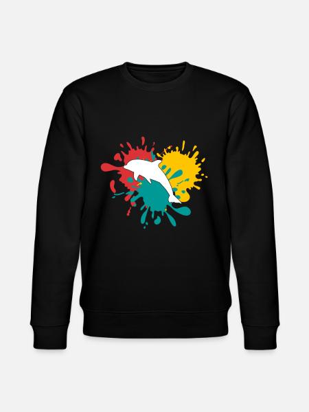 Delfin - Stanley/Stella Unisex Bio-Sweatshirt CHANGER  - Schwarz