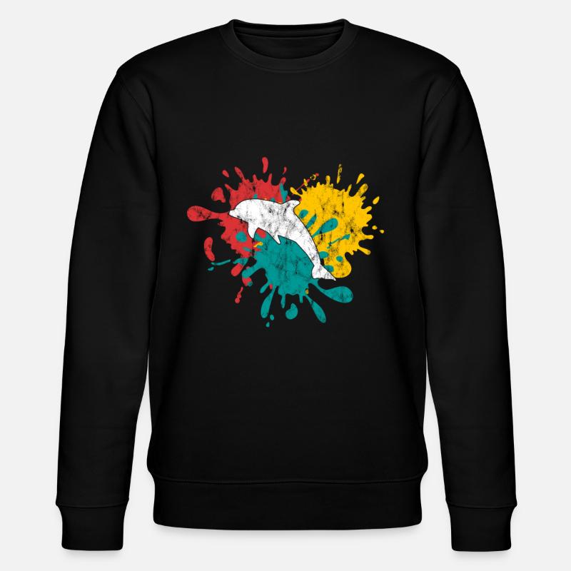 Delfin - Stanley/Stella Unisex Bio-Sweatshirt CHANGER  - Schwarz