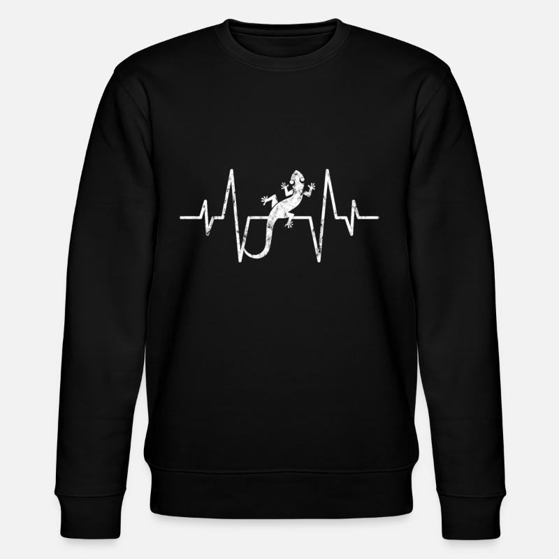 Lizard heartbeat - Stanley/Stella CHANGER Unisex Organic Sweatshirt - black
