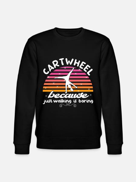 Cool gymnastics acrobatic cart wheel - Stanley/Stella CHANGER Unisex Organic Sweatshirt - black