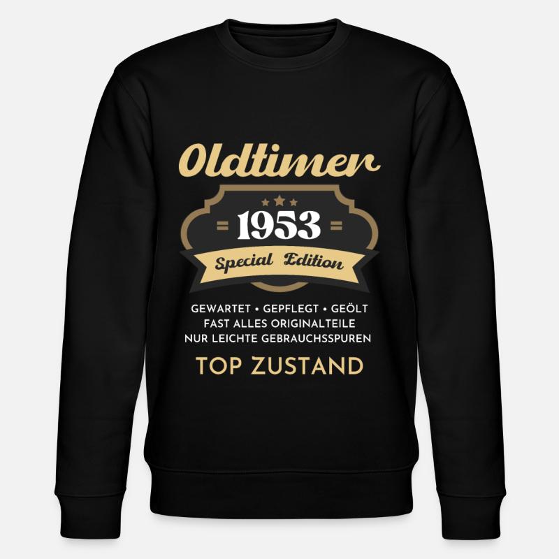 70e anniversaire millésime 1953 - Sweat bio CHANGER Stanley/Stella Unisexe - noir