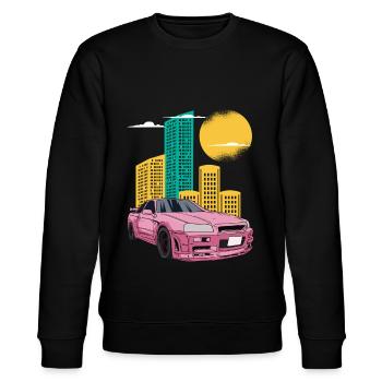 Voiture de sport - Sweat bio CHANGER Stanley/Stella Unisexe - noir - Devant - Nik (191cm) & Marisol (170cm)
