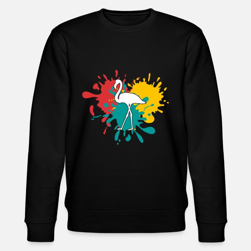 Flamingo - Stanley/Stella Unisex Bio-Sweatshirt CHANGER  - Schwarz