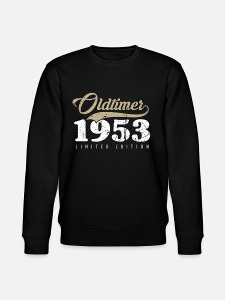 70e verjaardag vintage 1953 - Stanley/Stella Uniseks bio-sweatshirt CHANGER  - zwart