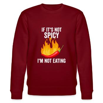 Chilli Spicy Pepper Hot Chili Food Chilli - Stanley/Stella CHANGER Unisex Organic Sweatshirt - burgundy - Front - Nik (191cm) & Marisol (170cm)
