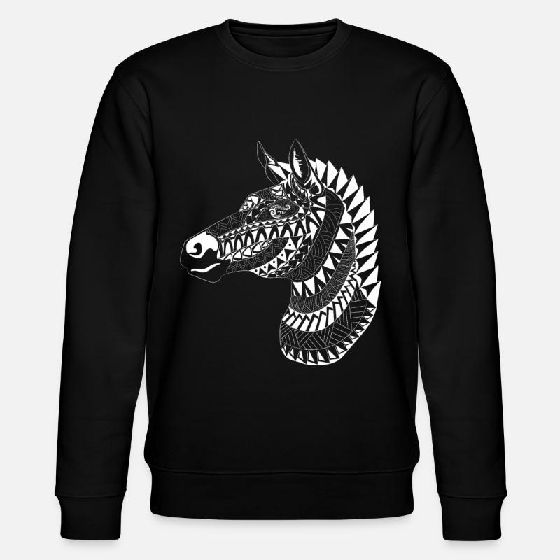 Maori Zebra Head - Stanley/Stella CHANGER Unisex Organic Sweatshirt - black