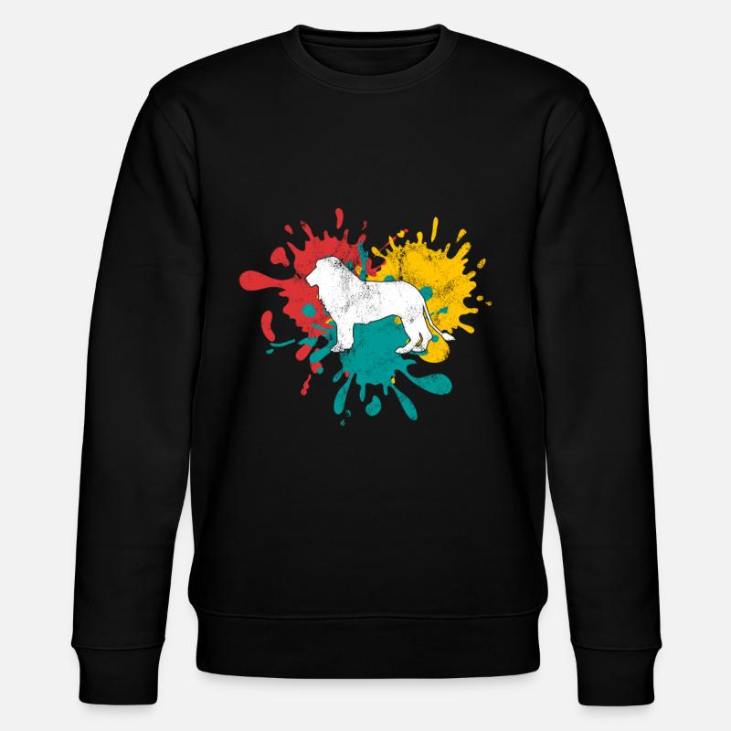 Löwe - Stanley/Stella Unisex Bio-Sweatshirt CHANGER  - Schwarz