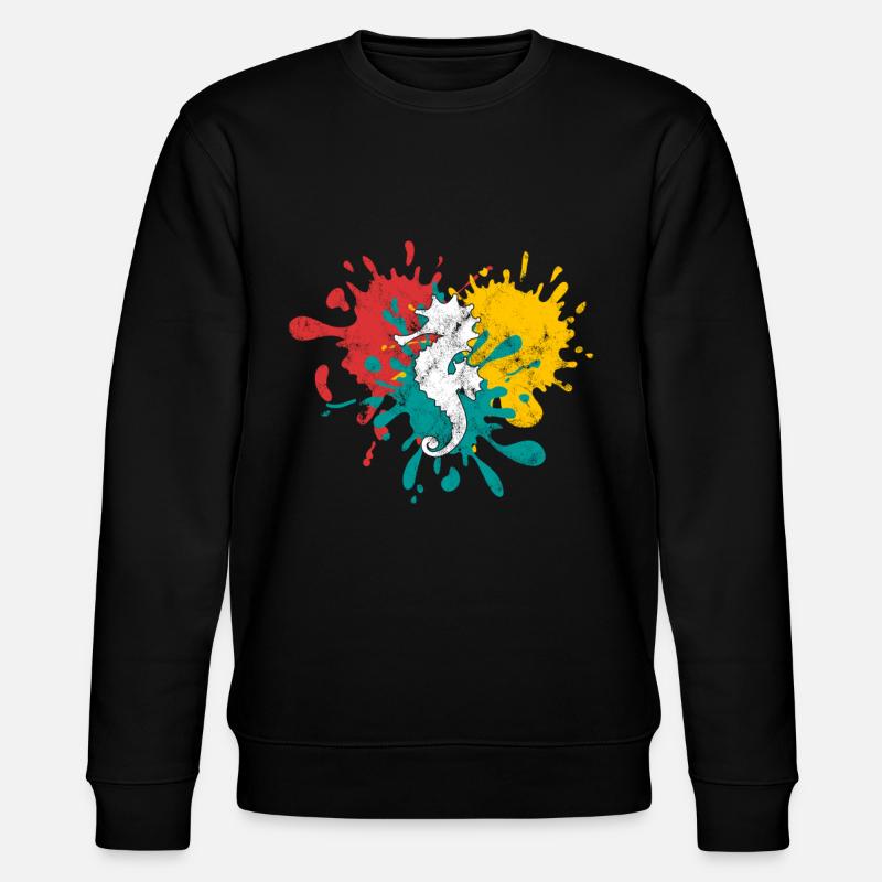 Seepferdchen - Stanley/Stella Unisex Bio-Sweatshirt CHANGER  - Schwarz