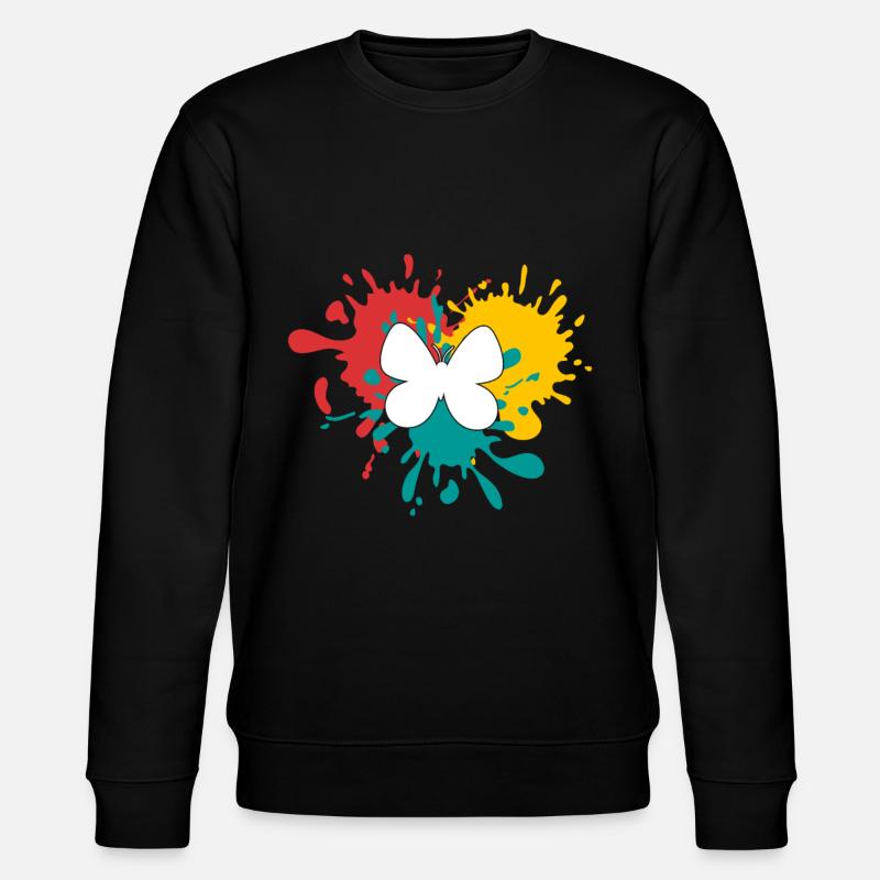 Schmetterling - Stanley/Stella Unisex Bio-Sweatshirt CHANGER  - Schwarz
