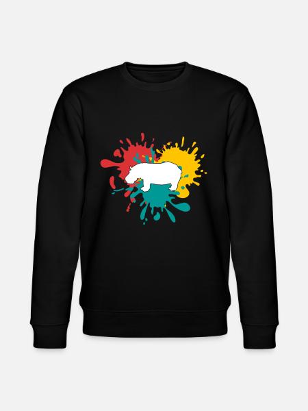 Hippo Silhouette - Stanley/Stella CHANGER Unisex Organic Sweatshirt - black