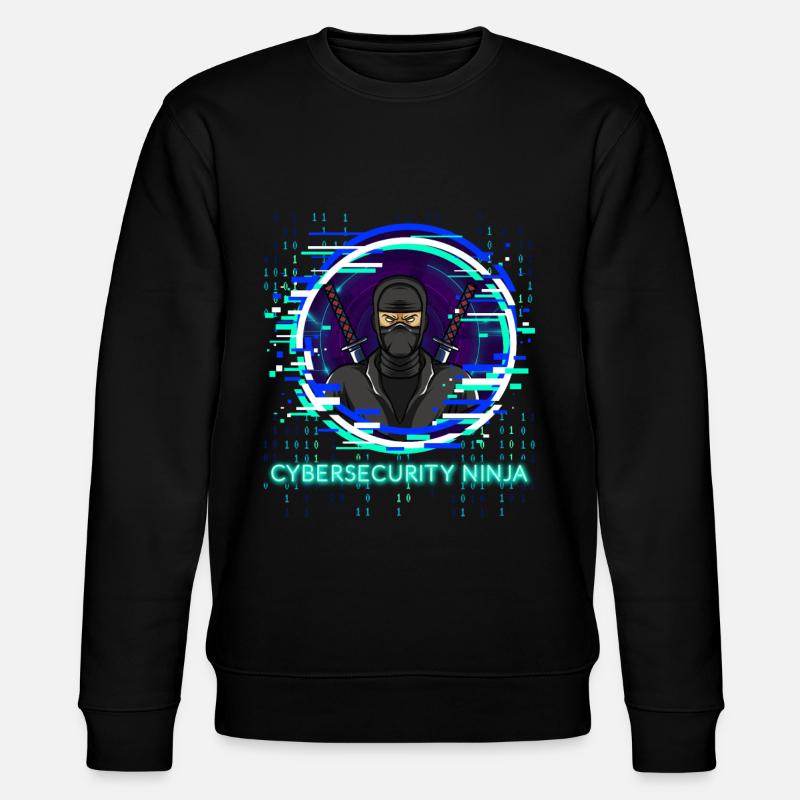 Cybersecurity Ninja Code Programmierer Nerd - Stanley/Stella Unisex Bio-Sweatshirt CHANGER  - Schwarz