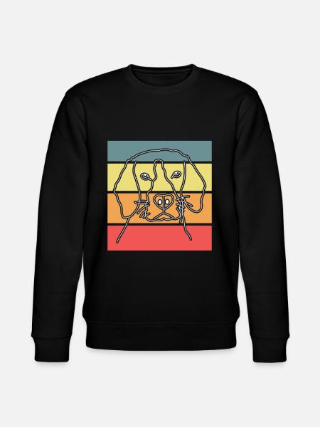 Dog Dog Head Retro - Stanley/Stella CHANGER Unisex Organic Sweatshirt - black