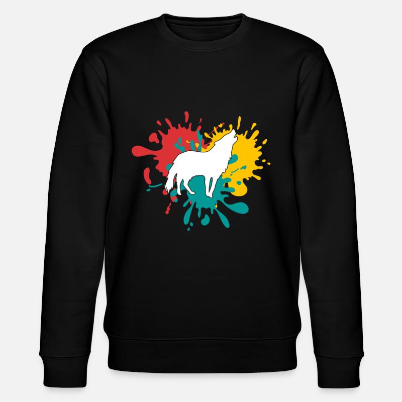 Wolf Silhouette - Stanley/Stella CHANGER Unisex Organic Sweatshirt - black