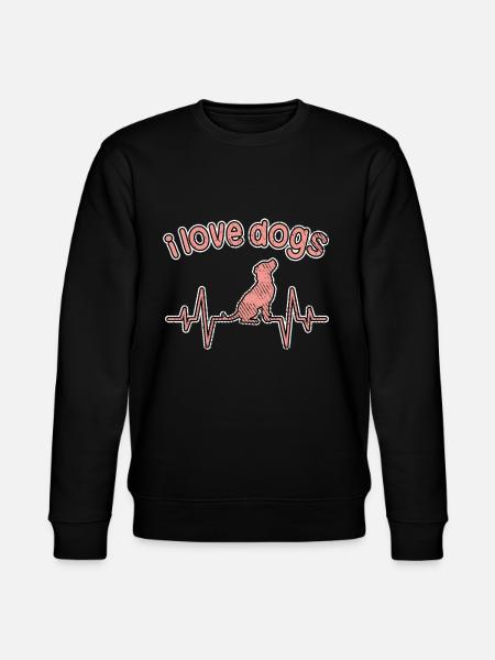 I love dogs - Stanley/Stella CHANGER Unisex Organic Sweatshirt - black