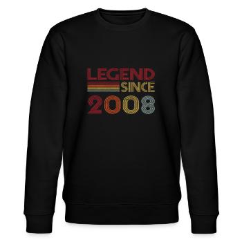 2008 Birthday Legend depuis Retro Vintage - Sweat bio CHANGER Stanley/Stella Unisexe - noir - Devant - Nik (191cm) & Marisol (170cm)
