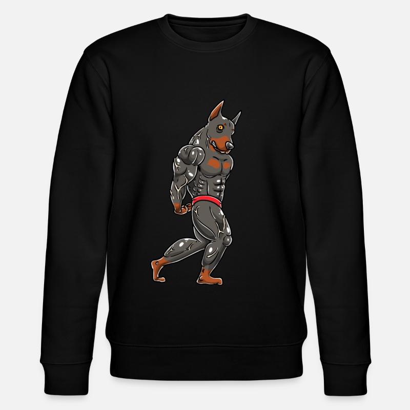Doberman Dog Gym Bodybuilder - Sweat bio CHANGER Stanley/Stella Unisexe - noir