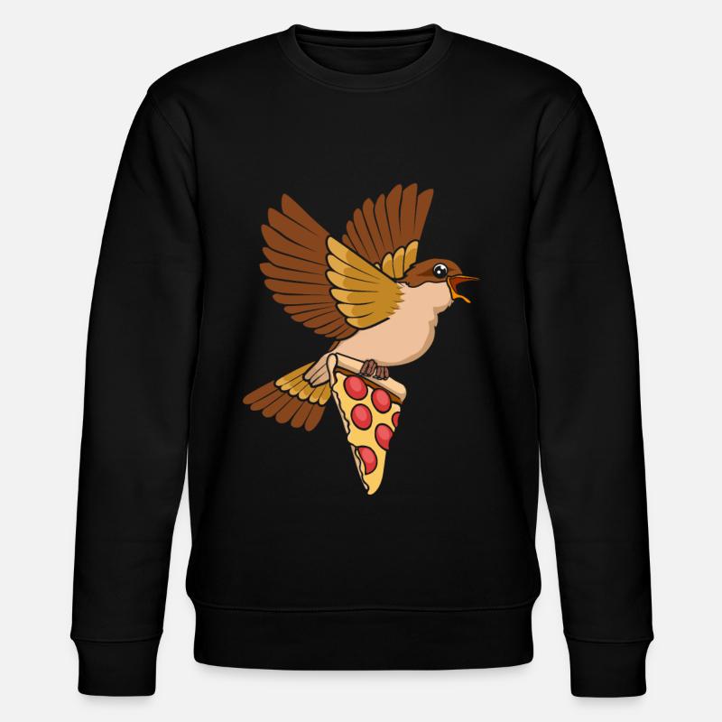 Pizza Eater Bird Watching - Stanley/Stella CHANGER Unisex Organic Sweatshirt - black
