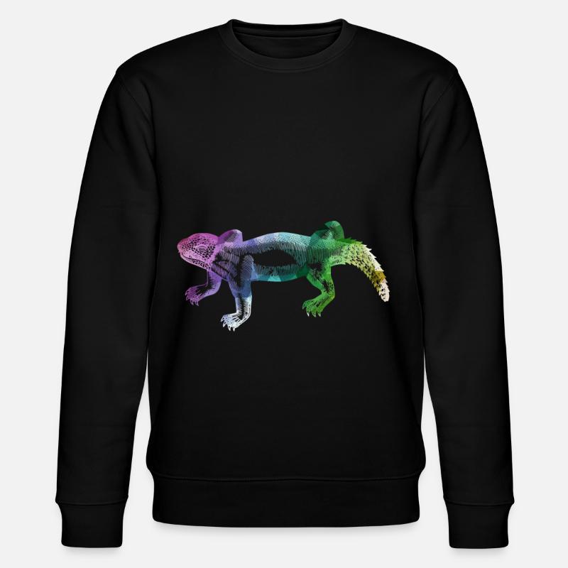Iguana Reptile Lizard - Stanley/Stella CHANGER Unisex Organic Sweatshirt - black