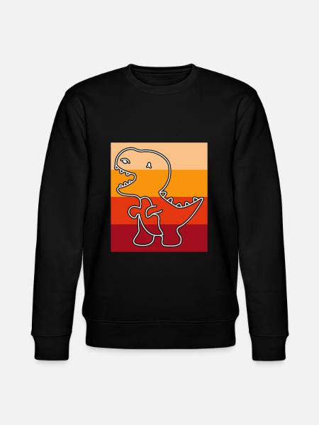 Dino Dinosaur Retro - Stanley/Stella CHANGER Unisex Organic Sweatshirt - black