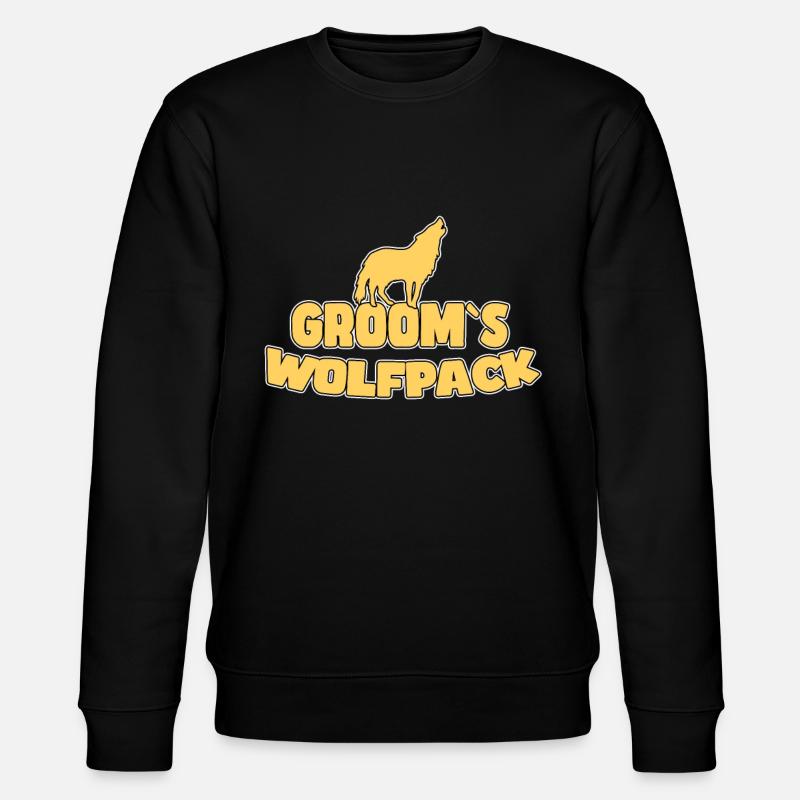 Bräutigam`s Wolfsrudel - Stanley/Stella Unisex Bio-Sweatshirt CHANGER  - Schwarz