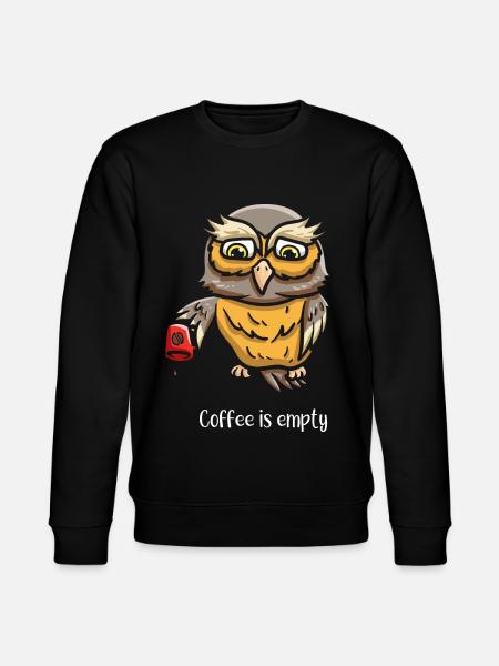 caffeinated coffee bird - Stanley/Stella CHANGER Unisex Organic Sweatshirt - black