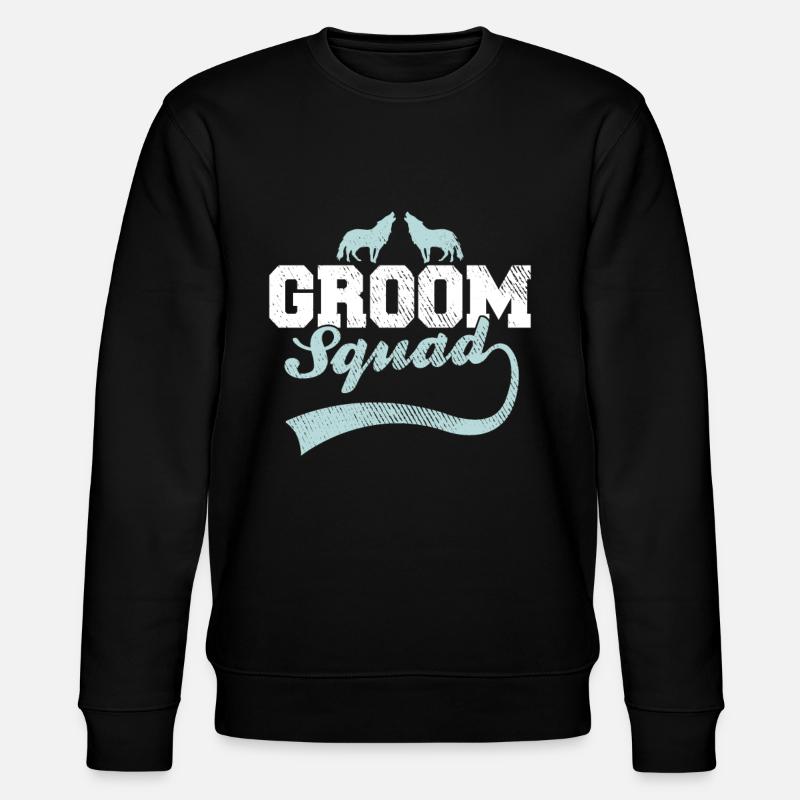 Groom's Wolf Pack - Stanley/Stella CHANGER Unisex Organic Sweatshirt - black
