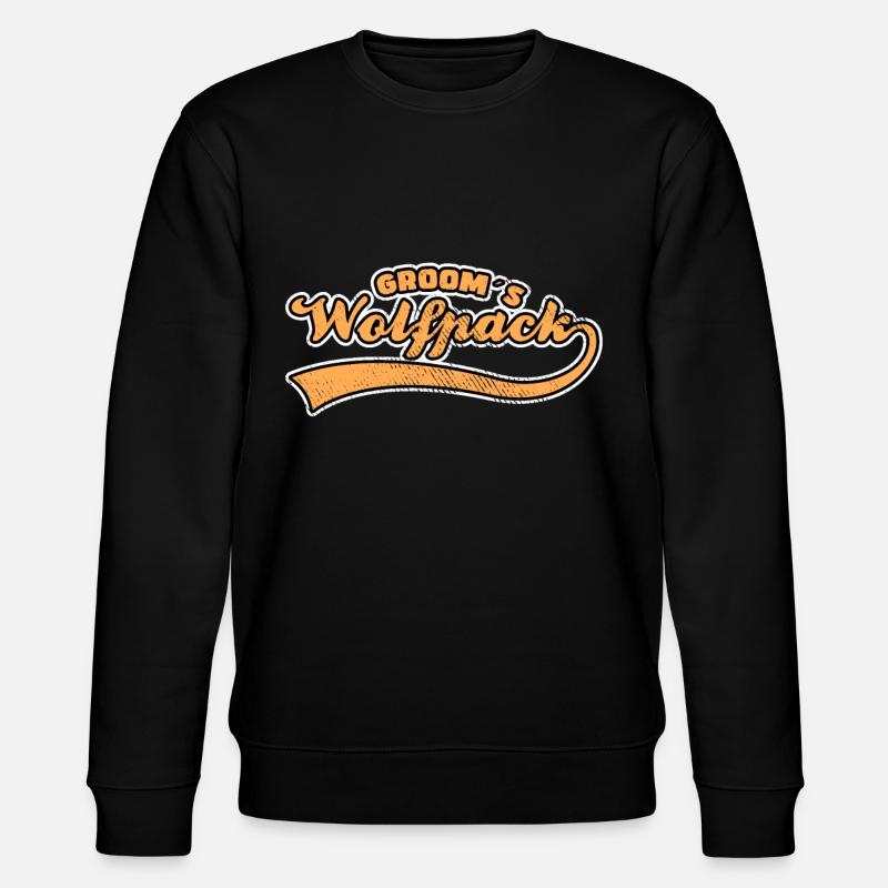 Groom's Wolf Pack - Stanley/Stella CHANGER Unisex Organic Sweatshirt - black