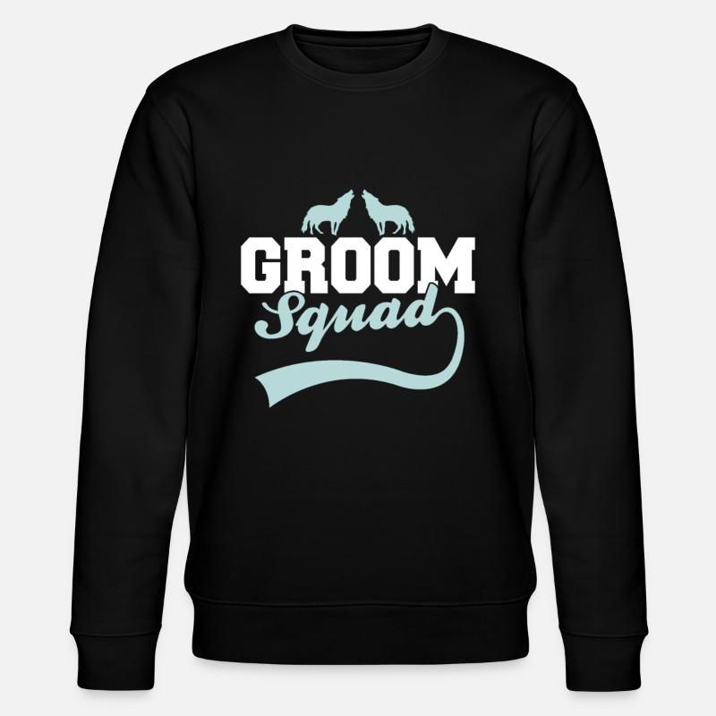 Groom's Wolf Pack - Stanley/Stella CHANGER Unisex Organic Sweatshirt - black