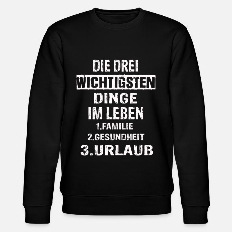 Urlaub - Stanley/Stella Unisex Bio-Sweatshirt CHANGER - Schwarz