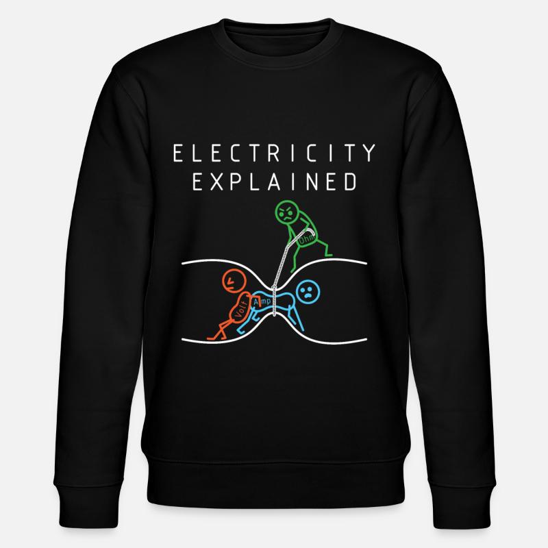 Schéma électrique électricité - Sweat bio CHANGER Stanley/Stella Unisexe - noir