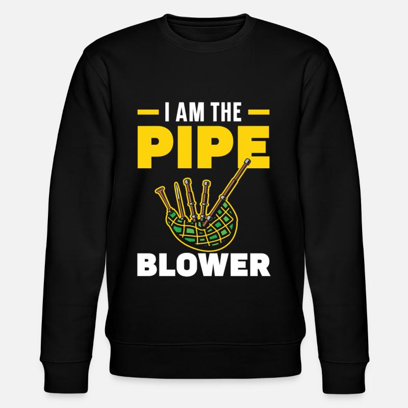 Ich bin der Pfeifenbler Instrument Musiker Dudel - Stanley/Stella CHANGER Unisex Organic Sweatshirt - black
