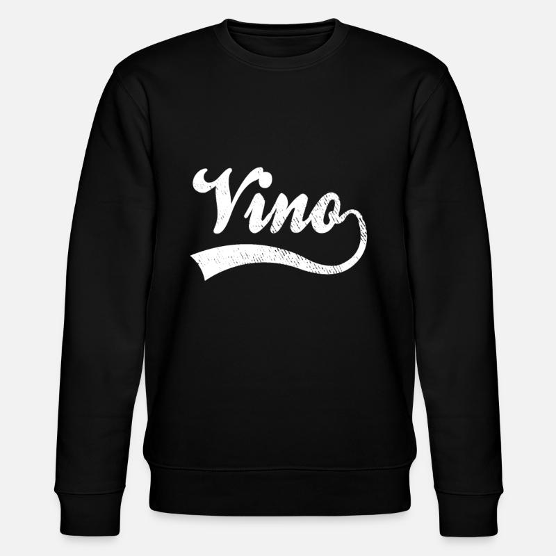 Lettrage Vino vin - Sweat bio CHANGER Stanley/Stella Unisexe - noir