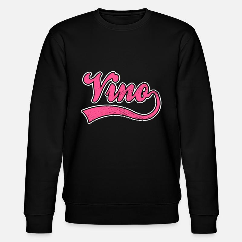 Wine Vino lettering - Stanley/Stella CHANGER Unisex Organic Sweatshirt - black