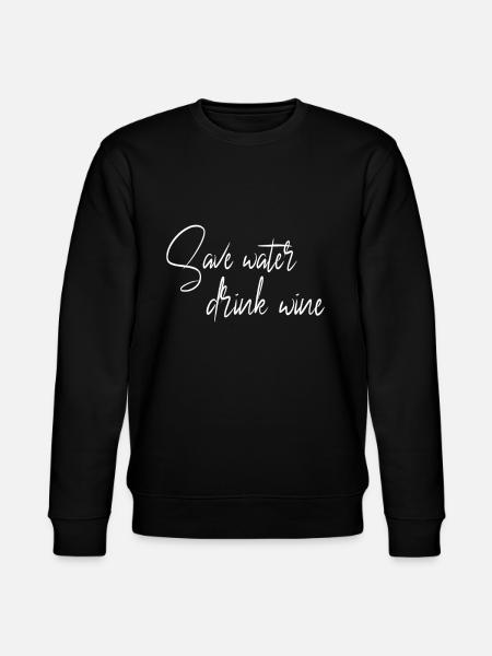 Wine saying - Stanley/Stella CHANGER Unisex Organic Sweatshirt - black