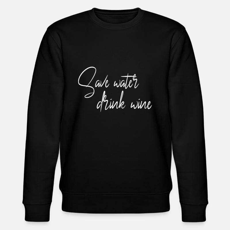 Wein Spruch - Stanley/Stella Unisex Bio-Sweatshirt CHANGER - Schwarz
