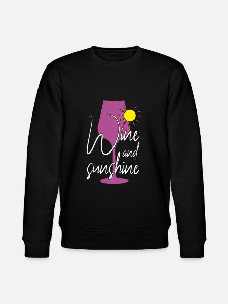 Wine Sun Sunshine Saying - Stanley/Stella CHANGER Unisex Organic Sweatshirt - black